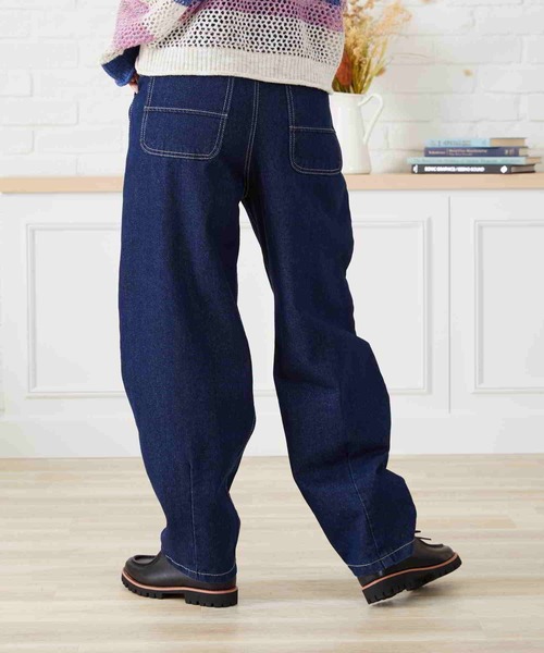 acro(アクロ)の「ハイウエストタックワイドバルーンデニムパンツ/AC2706(デニムパンツ・レディース・ライトブルー/ブルー・S/M)」の12枚目の写真