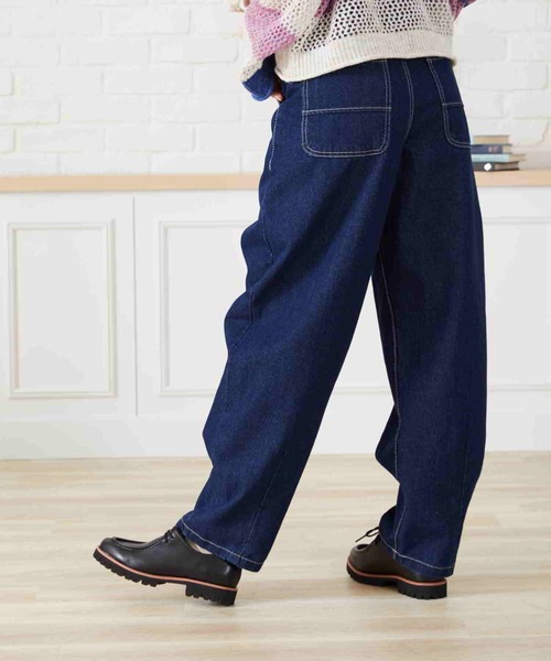 acro(アクロ)の「ハイウエストタックワイドバルーンデニムパンツ/AC2706(デニムパンツ・レディース・ライトブルー/ブルー・S/M)」の13枚目の写真