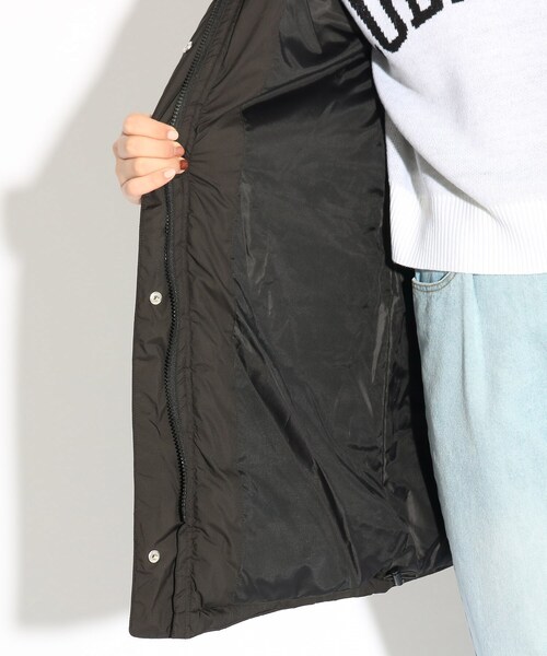 PINK-latte（ピンクラテ）の「軽くてあったか♪ロングパデット中綿コート（その他アウター・キッズ・アイボリー/ブラック・14/15 /16）」の9枚目の写真