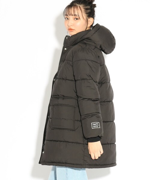 PINK-latte（ピンクラテ）の「軽くてあったか♪ロングパデット中綿コート（その他アウター・キッズ・アイボリー/ブラック・14/15 /16）」の17枚目の写真