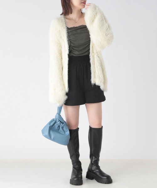 Heather（ヘザー）の「スクエアシアーインナー　172649（Tシャツ/カットソー・レディース・ピンク/チャコールグレー/ブラウン・FREE）」の6枚目の写真