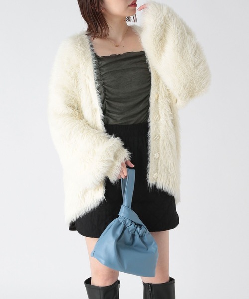 Heather（ヘザー）の「スクエアシアーインナー　172649（Tシャツ/カットソー・レディース・ピンク/チャコールグレー/ブラウン・FREE）」の7枚目の写真