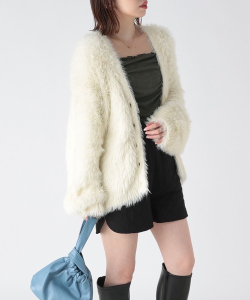 Heather（ヘザー）の「スクエアシアーインナー　172649（Tシャツ/カットソー・レディース・ピンク/チャコールグレー/ブラウン・FREE）」の8枚目の写真