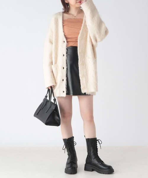 Heather（ヘザー）の「スクエアシアーインナー　172649（Tシャツ/カットソー・レディース・ピンク/チャコールグレー/ブラウン・FREE）」の11枚目の写真