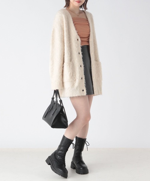 Heather（ヘザー）の「スクエアシアーインナー　172649（Tシャツ/カットソー・レディース・ピンク/チャコールグレー/ブラウン・FREE）」の12枚目の写真