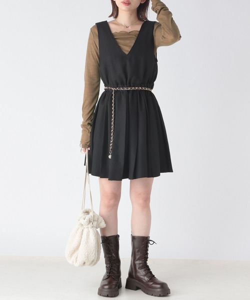 Heather（ヘザー）の「スクエアシアーインナー　172649（Tシャツ/カットソー・レディース・ピンク/チャコールグレー/ブラウン・FREE）」の17枚目の写真