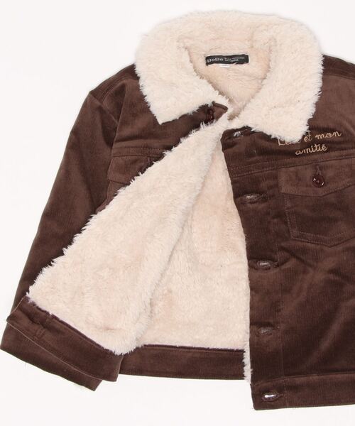 BeBe（ベベ）の「BeBe/コールテンストレッチ裏ボアジャケットベビー(80~90cm)（その他アウター・キッズ・オフホワイト/ブラウン・90/80）」の19枚目の写真