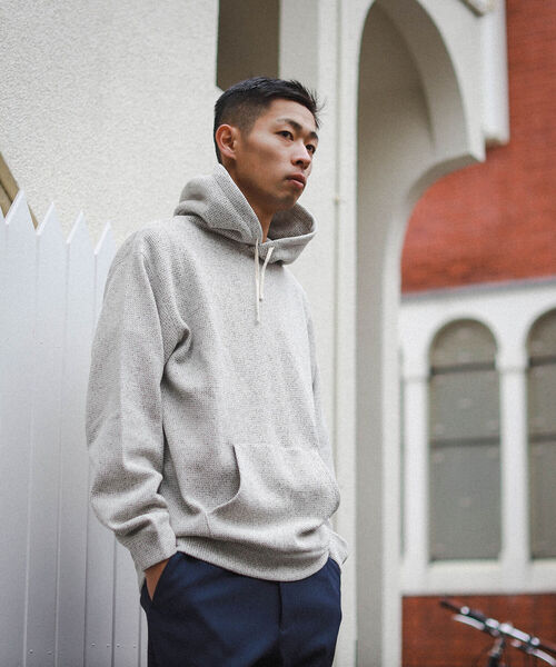 BEAMS（ビームス）の「BEAMS / ワッフルフリース フーディー（スウェット・メンズ・ナチュラル/ブラック・M/XL/L/S）」の2枚目の写真