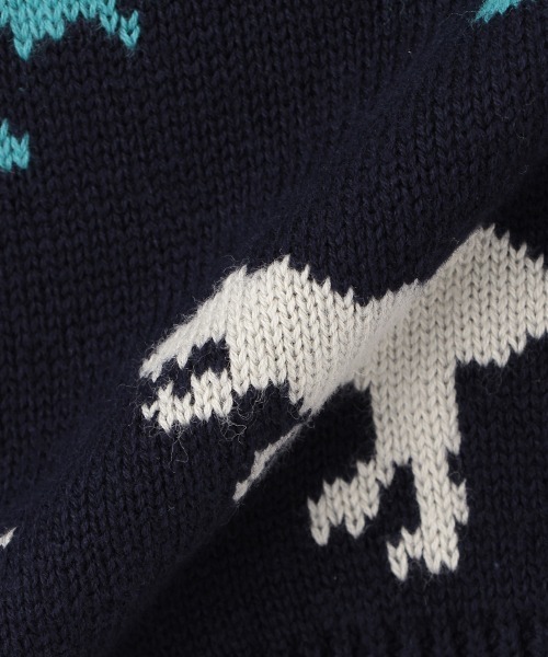 kladskap（クレードスコープ）の「恐竜柄セーター（ニット/セーター・キッズ・ネイビー・M/L/S）」の5枚目の写真