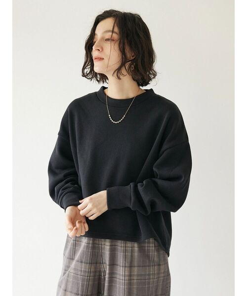CRAFT STANDARD BOUTIQUE(クラフトスタンダードブティック)の「ニットフリースプルオーバー(ニット/セーター・レディース・ブラック/グレイッシュベージュ/アイボリー/チャコールグレー・FREE)」の8枚目の写真
