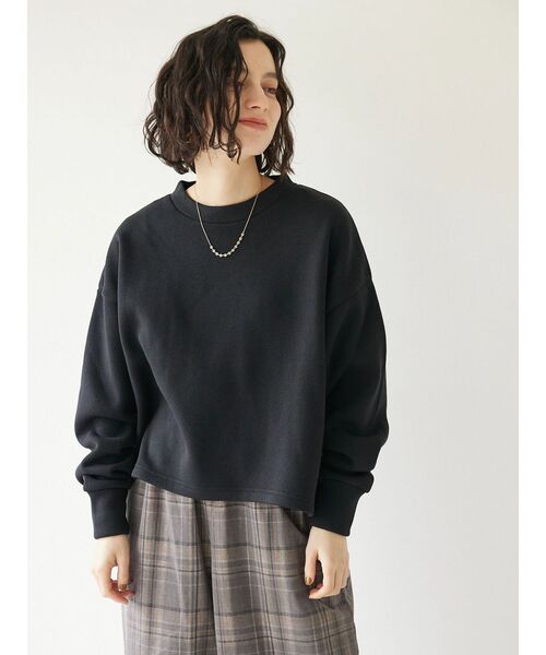 CRAFT STANDARD BOUTIQUE(クラフトスタンダードブティック)の「ニットフリースプルオーバー(ニット/セーター・レディース・ブラック/グレイッシュベージュ/アイボリー/チャコールグレー・FREE)」の9枚目の写真