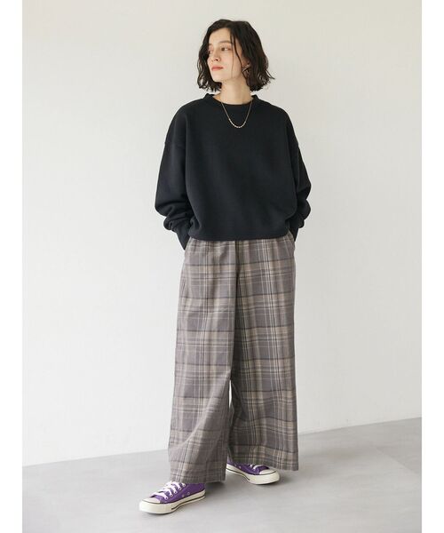 CRAFT STANDARD BOUTIQUE(クラフトスタンダードブティック)の「ニットフリースプルオーバー(ニット/セーター・レディース・ブラック/グレイッシュベージュ/アイボリー/チャコールグレー・FREE)」の10枚目の写真