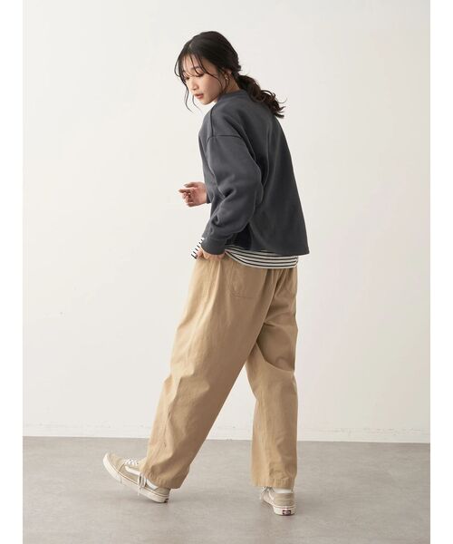 CRAFT STANDARD BOUTIQUE(クラフトスタンダードブティック)の「ニットフリースプルオーバー(ニット/セーター・レディース・ブラック/グレイッシュベージュ/アイボリー/チャコールグレー・FREE)」の19枚目の写真