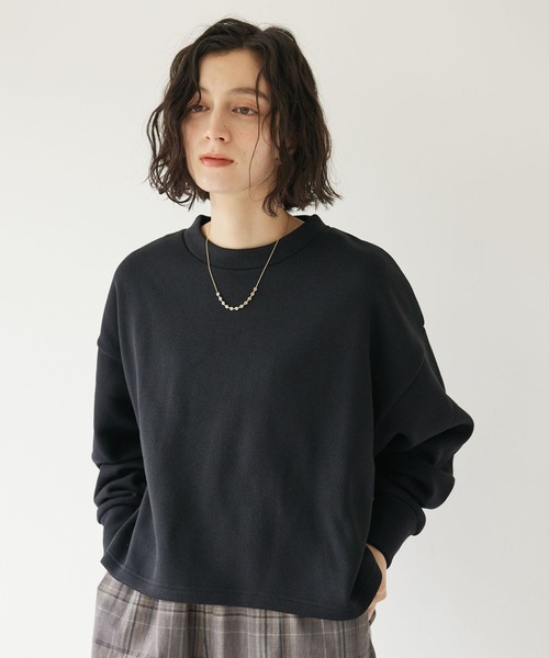CRAFT STANDARD BOUTIQUE(クラフトスタンダードブティック)の「ニットフリースプルオーバー(ニット/セーター・レディース・ブラック/グレイッシュベージュ/アイボリー/チャコールグレー・FREE)」の2枚目の写真