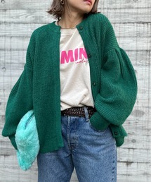mi via loca | ニットウール混2WAYパフスリーブカーデプルオーバー(カーディガン/ボレロ)