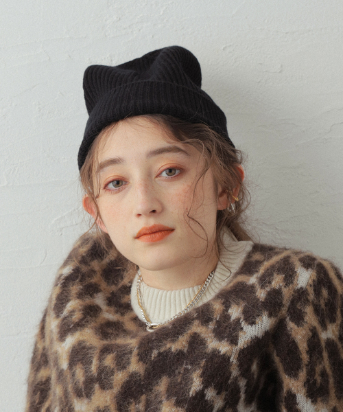 TWEED MILL（ツイードミル）の「【TWEEDMILL/ツイードミル】 Slouch beanie：ニットキャップ（ニットキャップ/ビーニー・レディース・ブラック/グレー・FREE）」の14枚目の写真