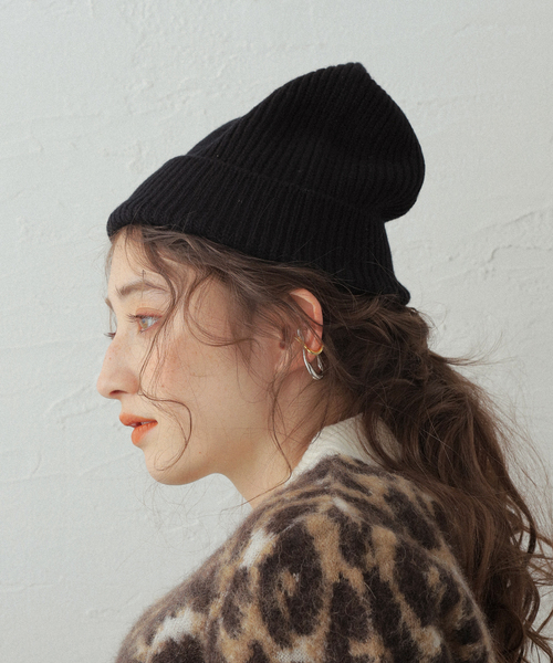 TWEED MILL（ツイードミル）の「【TWEEDMILL/ツイードミル】 Slouch beanie：ニットキャップ（ニットキャップ/ビーニー・レディース・ブラック/グレー・FREE）」の15枚目の写真