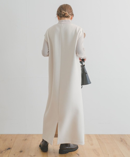 ITEMS URBANRESEARCH（アイテムズ アーバンリサーチ）の「インナーセットダンボールジャンスカ(セットアイテム)（ワンピース・レディース・アイボリー/ブラック/モカ・FREE）」の5枚目の写真