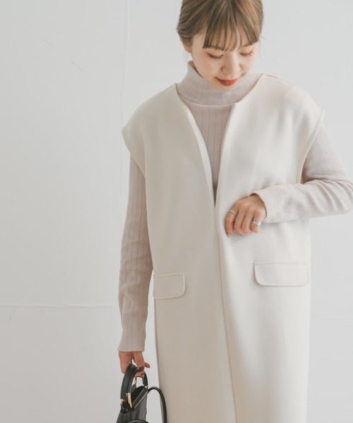 ITEMS URBANRESEARCH（アイテムズ アーバンリサーチ）の「インナーセットダンボールジャンスカ(セットアイテム)（ワンピース・レディース・アイボリー/ブラック/モカ・FREE）」の10枚目の写真