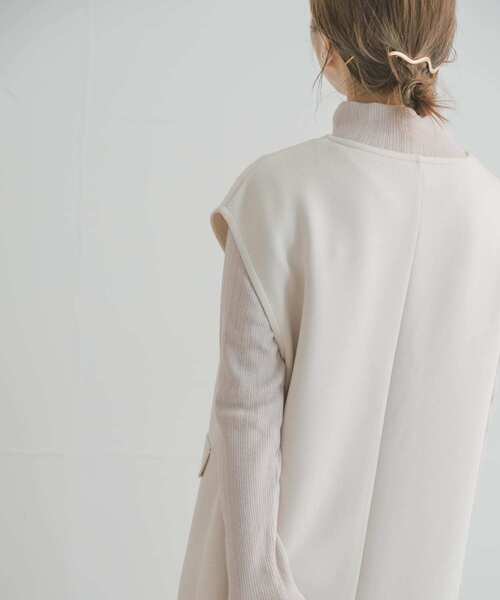 ITEMS URBANRESEARCH（アイテムズ アーバンリサーチ）の「インナーセットダンボールジャンスカ(セットアイテム)（ワンピース・レディース・アイボリー/ブラック/モカ・FREE）」の11枚目の写真