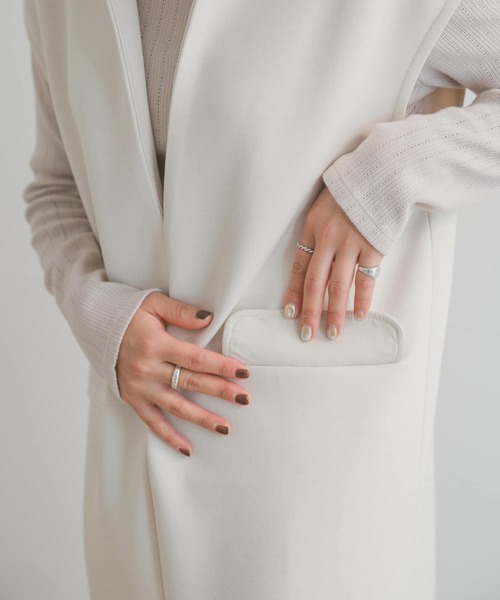 ITEMS URBANRESEARCH（アイテムズ アーバンリサーチ）の「インナーセットダンボールジャンスカ(セットアイテム)（ワンピース・レディース・アイボリー/ブラック/モカ・FREE）」の14枚目の写真