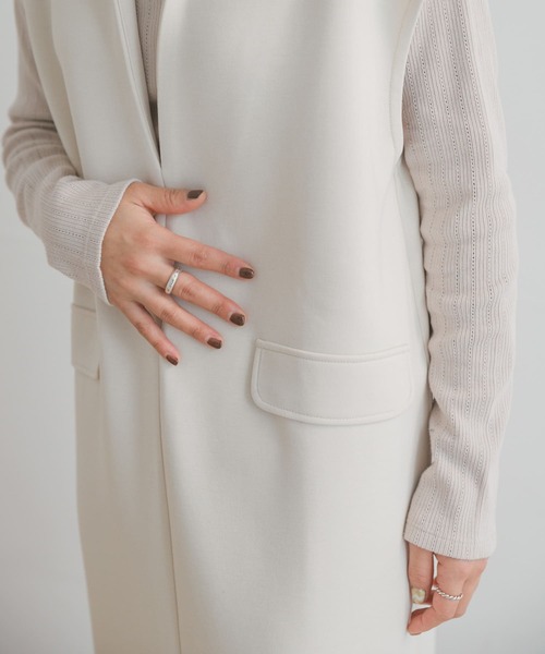 ITEMS URBANRESEARCH（アイテムズ アーバンリサーチ）の「インナーセットダンボールジャンスカ(セットアイテム)（ワンピース・レディース・アイボリー/ブラック/モカ・FREE）」の15枚目の写真