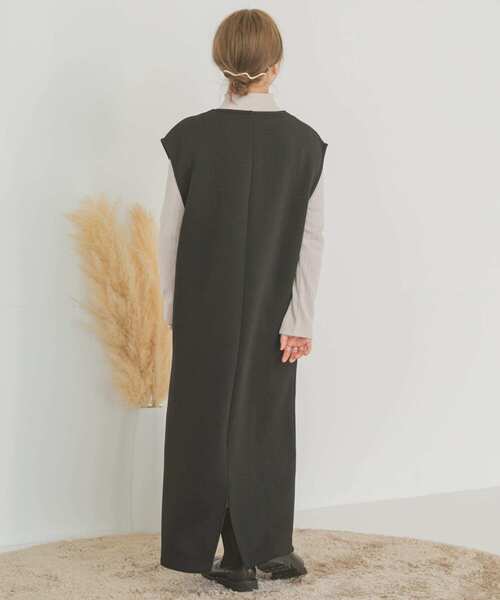 ITEMS URBANRESEARCH（アイテムズ アーバンリサーチ）の「インナーセットダンボールジャンスカ(セットアイテム)（ワンピース・レディース・アイボリー/ブラック/モカ・FREE）」の22枚目の写真