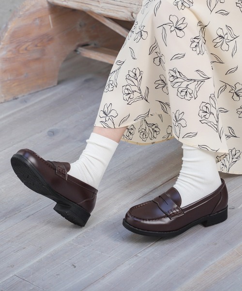 Honeys（ハニーズ）の「コインローファー（ローファー・レディース・ブラック/ダークブラウン・S/LL/L/M）」の18枚目の写真