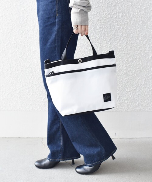 Drifter（ドリフター）の「* 【SHIPS別注】Drifter : 5ポケット トート ◇（トートバッグ・レディース・イエロー/ブルー系/ライトホワイト/ブラウン/ダークブラウン/ブラック・ONE SIZE）」の12枚目の写真