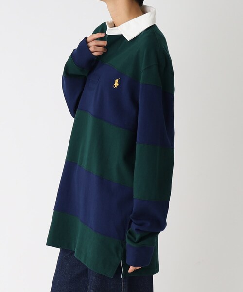 OPAQUE.CLIP(オペークドットクリップ)の「◆【POLO RALPH LAUREN/ポロ ラルフ ローレン】ラグビーシャツ(ポロシャツ・レディース・ネイビー系7・02)」の3枚目の写真