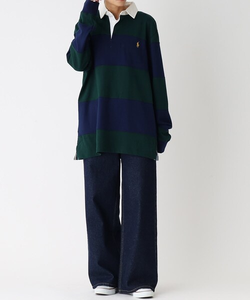 OPAQUE.CLIP(オペークドットクリップ)の「◆【POLO RALPH LAUREN/ポロ ラルフ ローレン】ラグビーシャツ(ポロシャツ・レディース・ネイビー系7・02)」の9枚目の写真