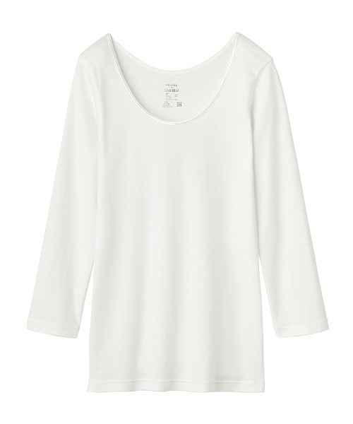 GUNZE（グンゼ）の「CFA/シーファー  やわらか保湿 7分袖インナー（インナーウェア/肌着・レディース・ブラック/ホワイト/ベージュ系その他・MEDIUM/LARGE/X-LARGE）」の2枚目の写真