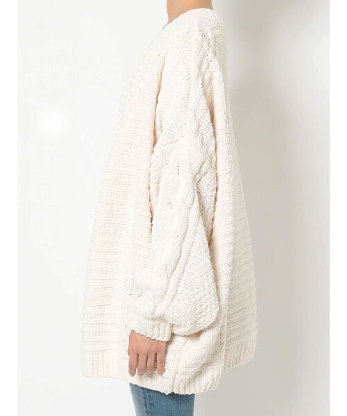 GYDA（ジェイダ）の「モールヤーン ケーブルニットカーディガン（カーディガン/ボレロ・レディース・チャコールグレー/ライトブルー/アイボリー・FREE）」の16枚目の写真