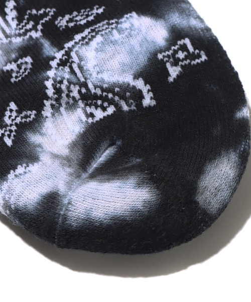 atmos pink（アトモスピンク）の「atmos TIE DYE PAISLEY SOCKS / アトモス タイダイ ペイズリー ソックス（ソックス/靴下・メンズ・グレー/ブラック・26-28cm）」の8枚目の写真