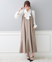 <大きいサイズ> カットジャージーキャミソールワンピース marun