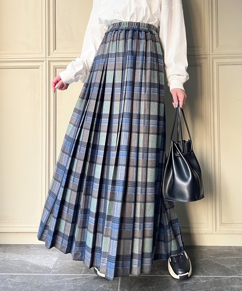 junoah(ジュノア)の「プリーツスカート(スカート・レディース・ダークグレー・LARGE)」の2枚目の写真