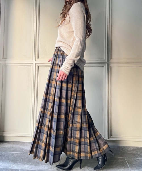 junoah(ジュノア)の「プリーツスカート(スカート・レディース・ダークグレー・LARGE)」の5枚目の写真