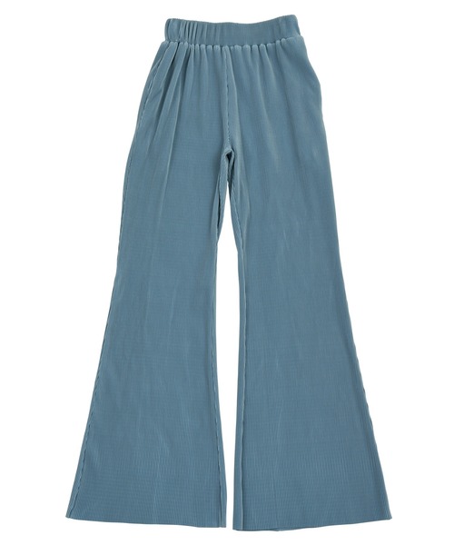 PUNYUS（プニュズ）の「プリーツフレアパンツ（その他パンツ・レディース・サックスブルー/ライトピンク/ブラック/グリーン・1/2/3/4）」の7枚目の写真