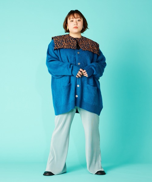 PUNYUS（プニュズ）の「プリーツフレアパンツ（その他パンツ・レディース・サックスブルー/ライトピンク/ブラック/グリーン・1/2/3/4）」の17枚目の写真