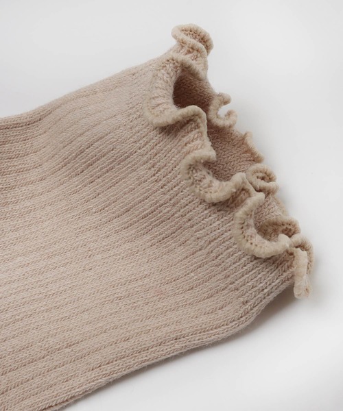 andme（アンドミー）の「メローリブソックス（ソックス/靴下・レディース・ホワイト/ライム/ピンク/ベージュ/ブラック・23-25cm）」の16枚目の写真