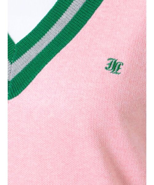 jouetie（ジュエティ）の「Vネックカラーニットベスト（ベスト・レディース・ブラック/ピンク/パープル・MEDIUM）」の13枚目の写真