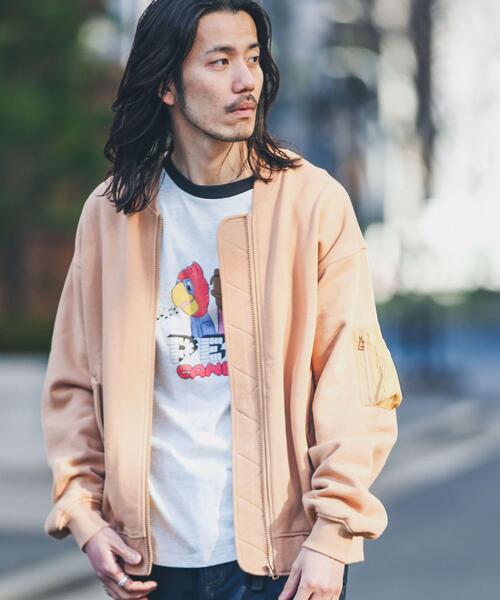 URBAN RESEARCH Sonny Label(アーバンリサーチサニーレーベル)の「裏毛スウェットMA-1ブルゾン(MA-1・メンズ・ブラック/グレー/ベージュ系その他・LARGE/MEDIUM)」の3枚目の写真