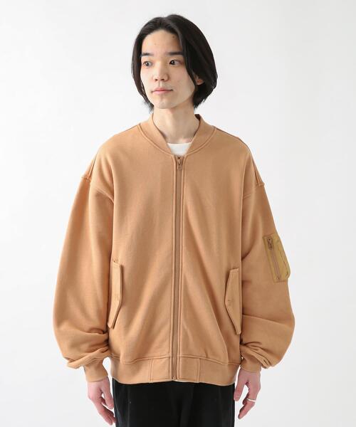 URBAN RESEARCH Sonny Label(アーバンリサーチサニーレーベル)の「裏毛スウェットMA-1ブルゾン(MA-1・メンズ・ブラック/グレー/ベージュ系その他・LARGE/MEDIUM)」の10枚目の写真