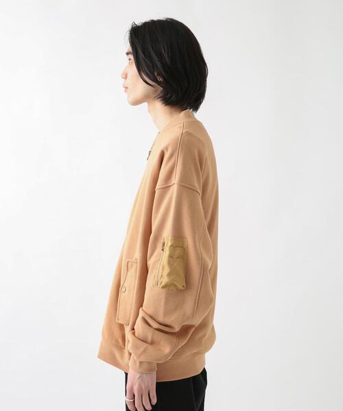 URBAN RESEARCH Sonny Label(アーバンリサーチサニーレーベル)の「裏毛スウェットMA-1ブルゾン(MA-1・メンズ・ブラック/グレー/ベージュ系その他・LARGE/MEDIUM)」の9枚目の写真