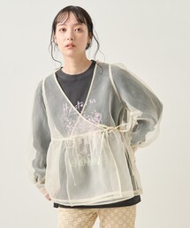 FREAK'S STORE | シアーカシュクールブラウス(シャツ/ブラウス)