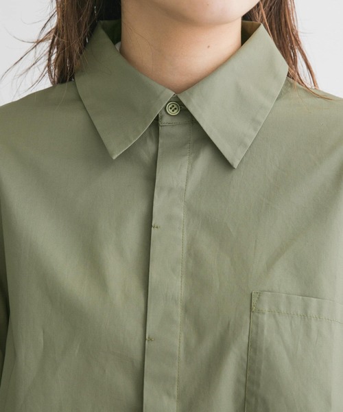 KBF(ケイビーエフ)の「ドロストギャザースリーブシャツ(シャツ/ブラウス・レディース・ブルー/カーキ/ホワイト・ONE)」の18枚目の写真