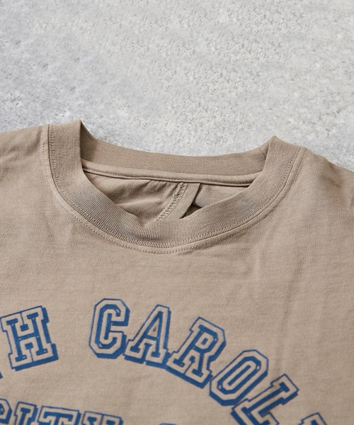 TOBILA（トビラ）の「コットン天竺レイヤードTシャツ（Tシャツ/カットソー・レディース・ベージュ/パープル/ヘザーチャコール・M）」の16枚目の写真