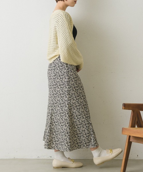 RETRO GIRL（レトロガール）の「リブスカシボレロ（カーディガン/ボレロ・レディース・ライトグレー/グリーン/オフホワイト・FREE）」の13枚目の写真