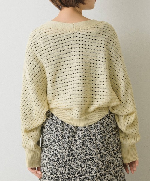 RETRO GIRL（レトロガール）の「リブスカシボレロ（カーディガン/ボレロ・レディース・ライトグレー/グリーン/オフホワイト・FREE）」の10枚目の写真