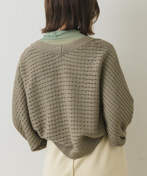 RETRO GIRL（レトロガール）の「リブスカシボレロ（カーディガン/ボレロ・レディース・ライトグレー/グリーン/オフホワイト・FREE）」の19枚目の写真